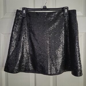 Decree Women's Black Sequined Skirt Size Large